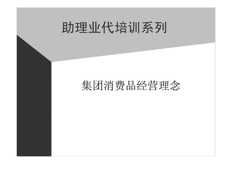 助理业代培训系列-集团消费品经营理念.ppt_第1页