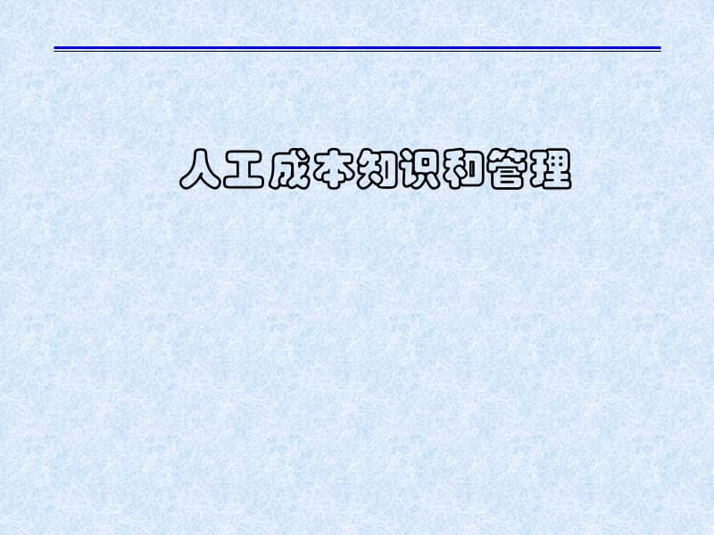 人工成本知识和管理方案.ppt_第1页