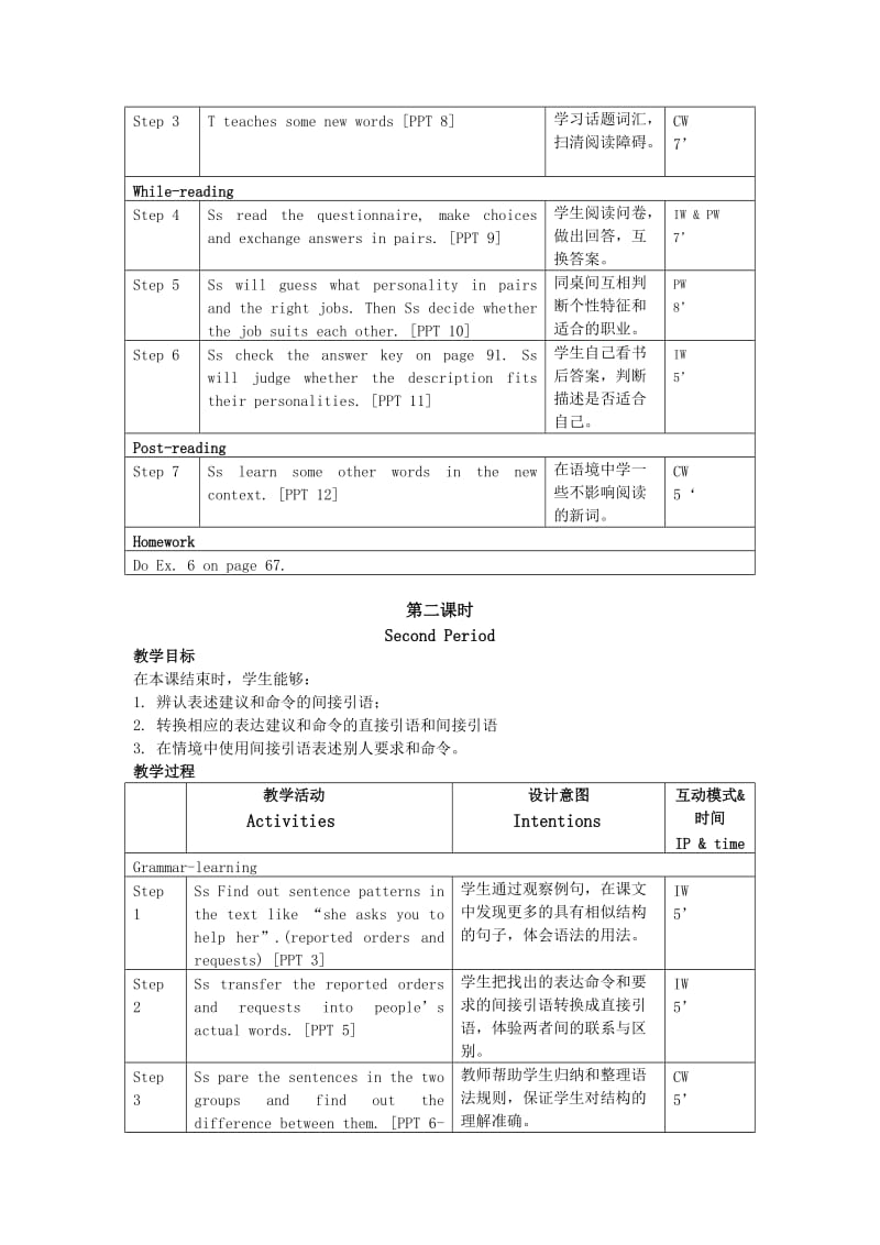 2019-2020年高二英语 模块5 Unit14 Lesson1 Your Choice教案 北师大版选修5.doc_第2页