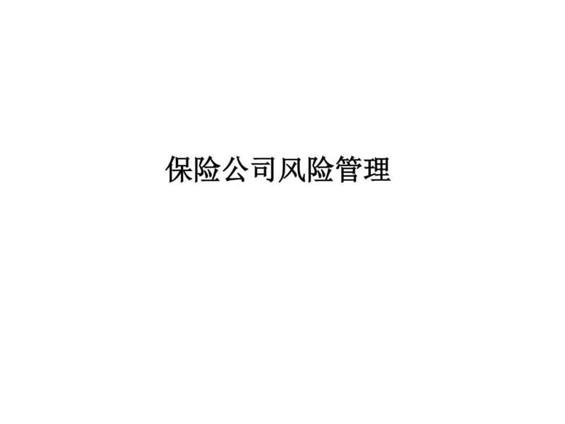 保险公司风险管理讲解.ppt_第1页