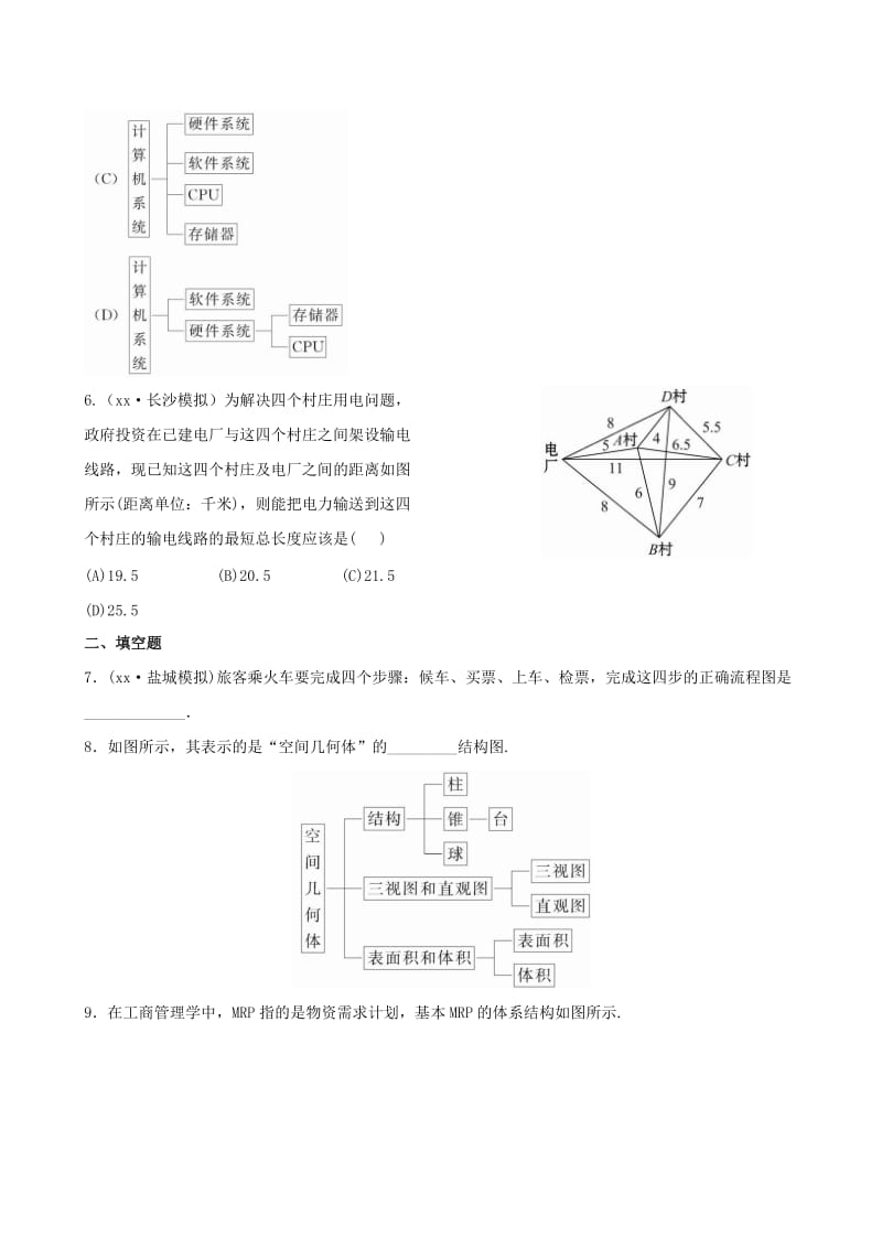 2019年高考数学 9.2流程图与结构图课时提升作业 文 新人教A版.doc_第3页