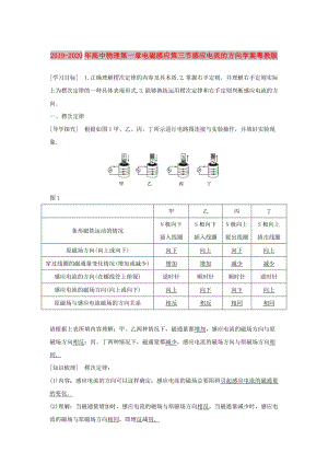 2019-2020年高中物理第一章電磁感應(yīng)第三節(jié)感應(yīng)電流的方向?qū)W案粵教版.doc