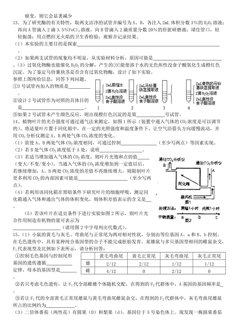 2019-2020年高三生物综合练习（03）.doc_第3页