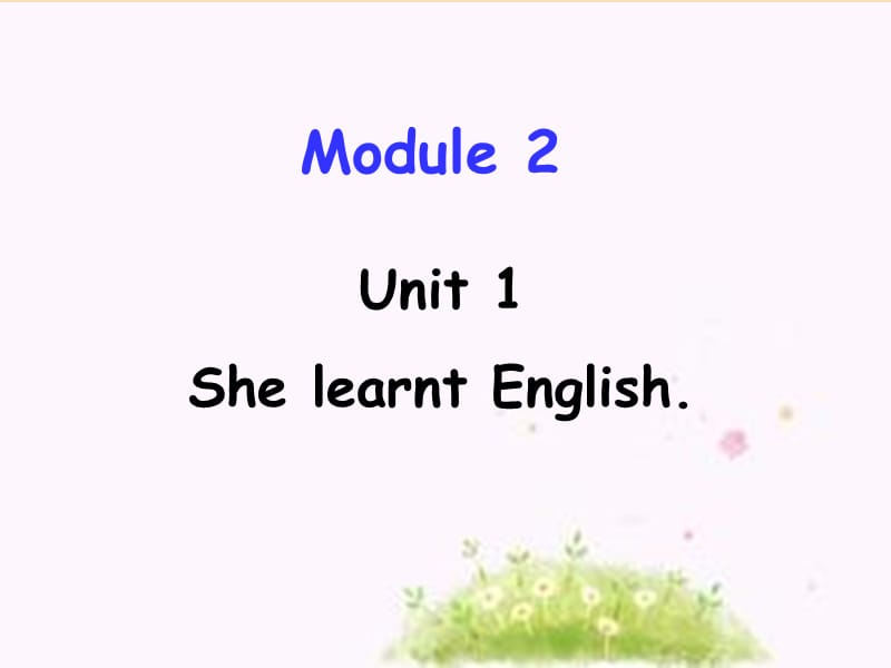 2019春五年级英语下册 Module 2 Unit 1《She learnt English》课件1 （新版）外研版.ppt_第1页