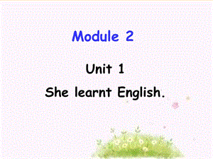 2019春五年级英语下册 Module 2 Unit 1《She learnt English》课件1 （新版）外研版.ppt