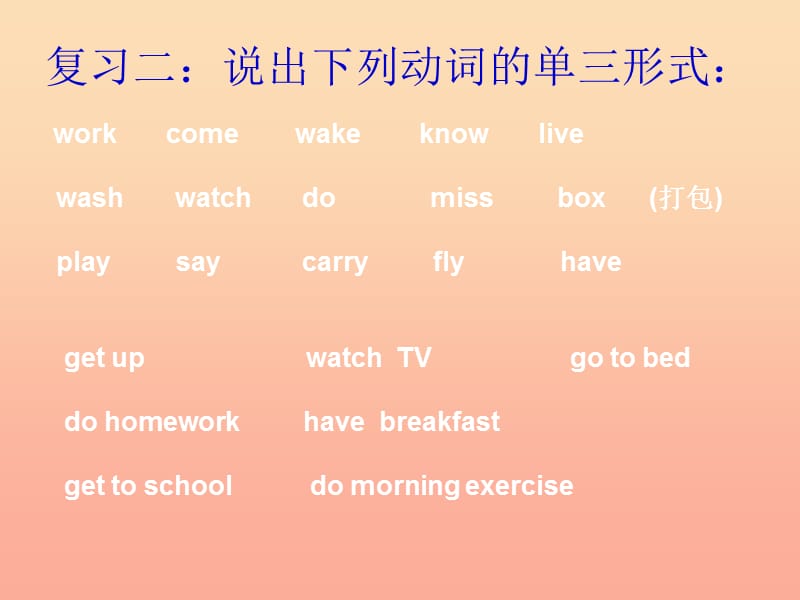 2019春五年级英语下册 Lesson 11《When do you usually get up》课件1 科普版.ppt_第3页