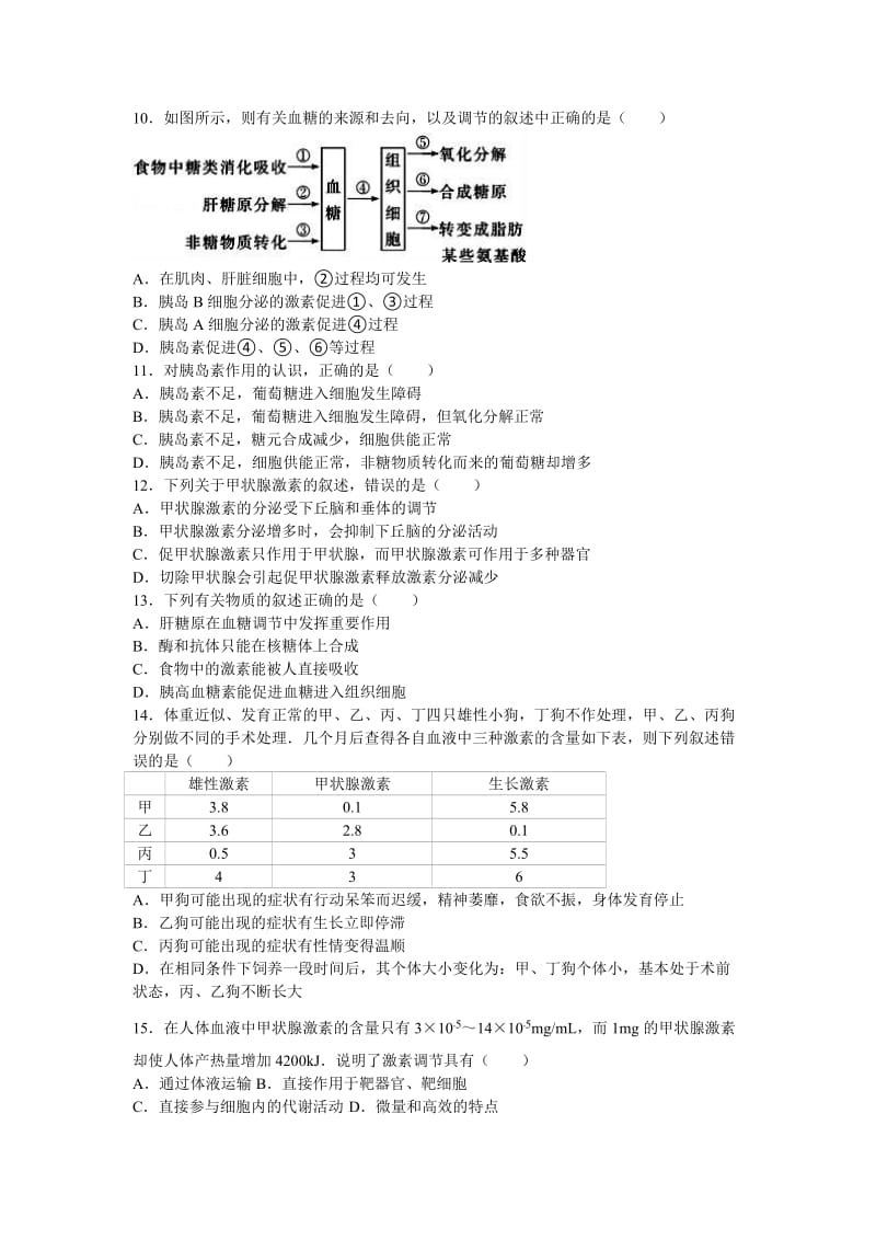 2019-2020年高二上学期月考生物试卷（9月份）含解析.doc_第2页