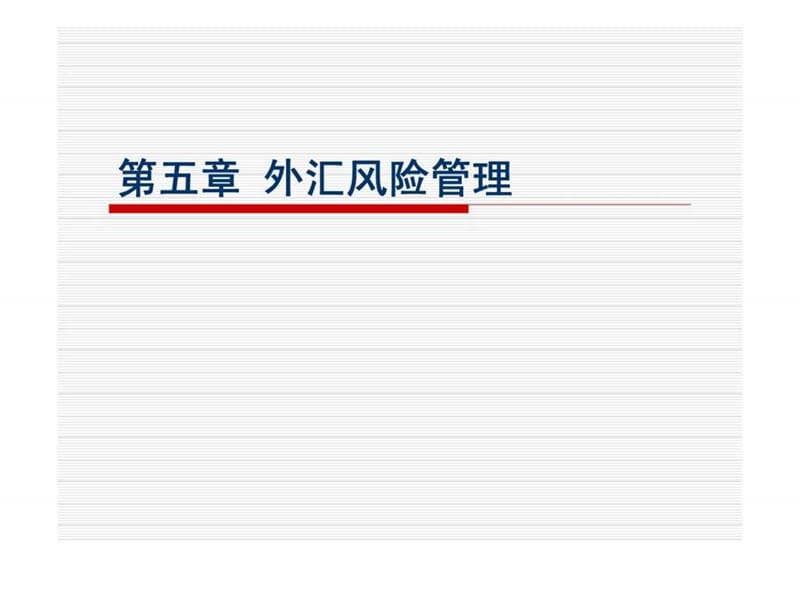 金融第五章_外汇风险管理.ppt_第1页