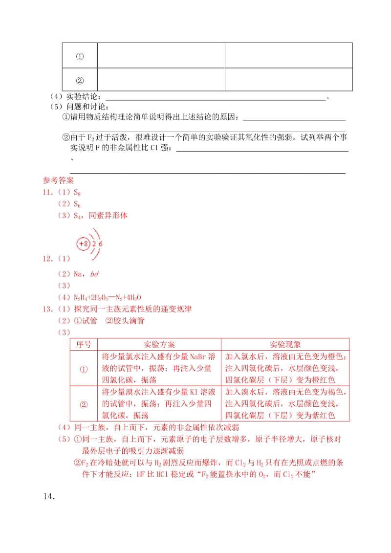 2019-2020年高中化学 从微观结构看物质的多样性课时练习8 苏教版.doc_第3页