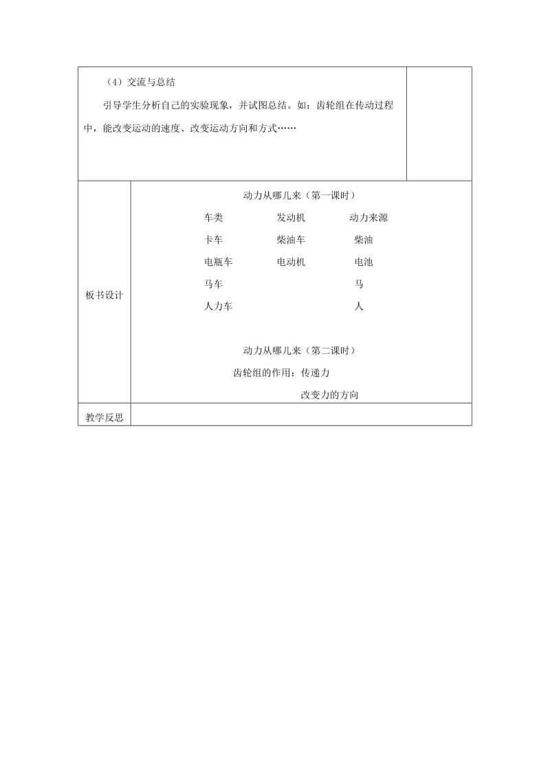 2019秋四年级科学上册 4.2《动力从哪里来》教案 大象版.doc_第3页