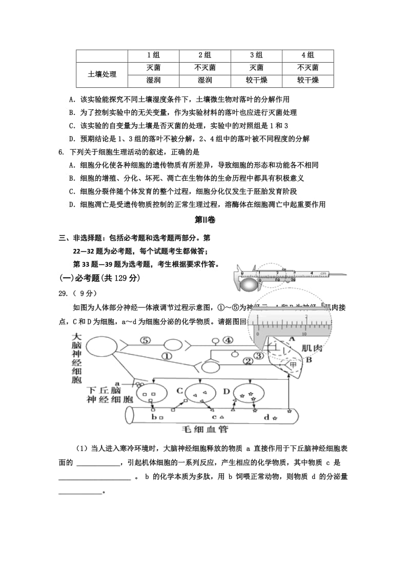 2019-2020年高三上学期第五次月考试题生物 含答案.doc_第2页