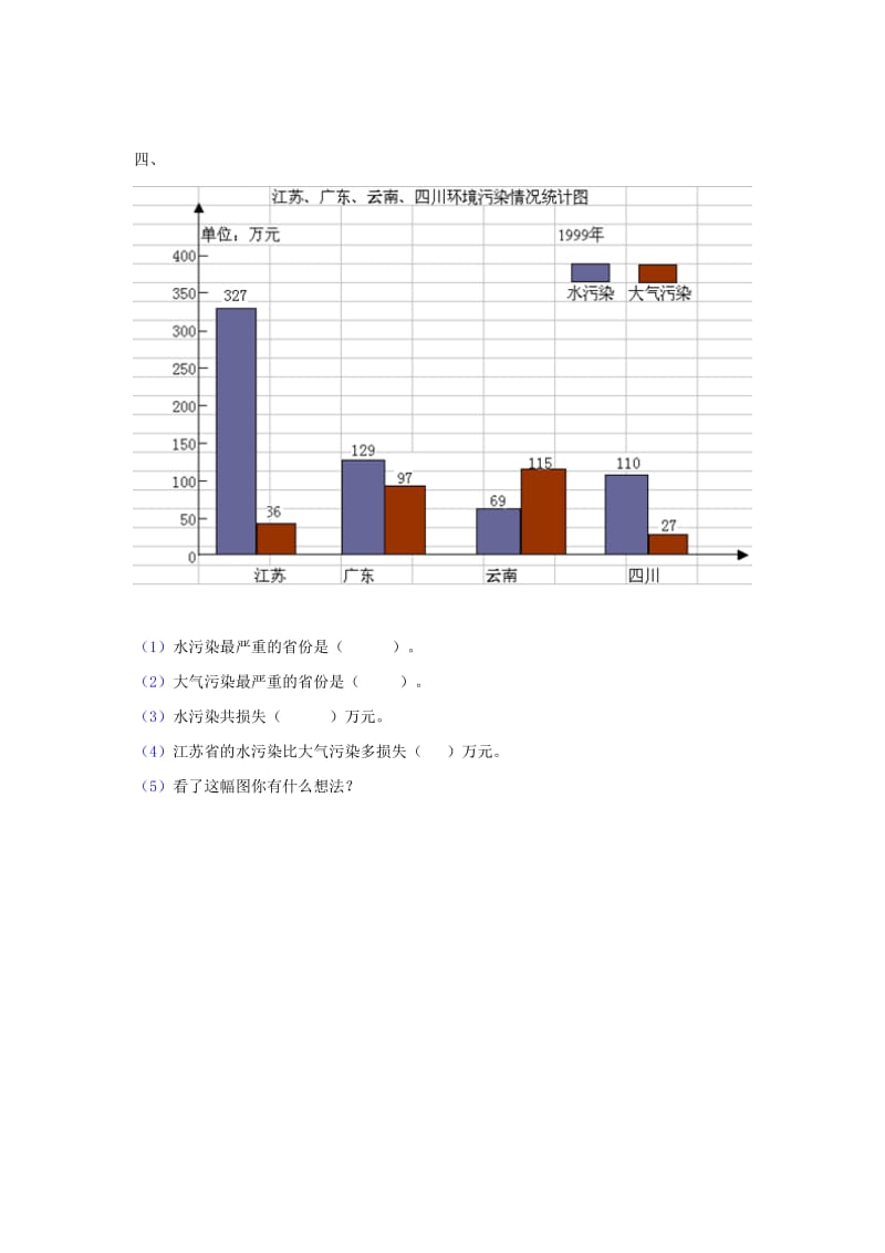 四年级数学下册 第六单元《数据的表示和分析》单元试卷北师大版.doc_第3页