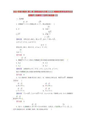 2019年高中數(shù)學 第二章 圓錐曲線與方程 2.1.2 橢圓的簡單性質學業(yè)分層測評（含解析）北師大版選修1-1.doc