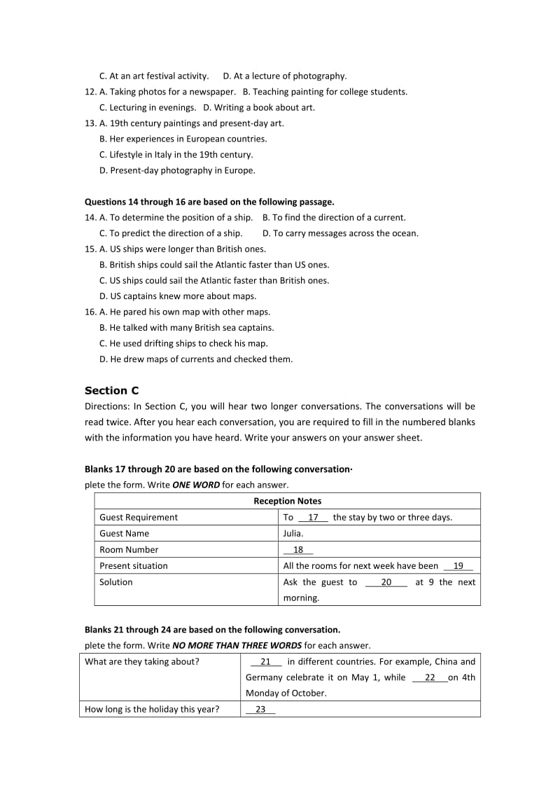 2019-2020年高三第二次模拟英语试题.doc_第2页