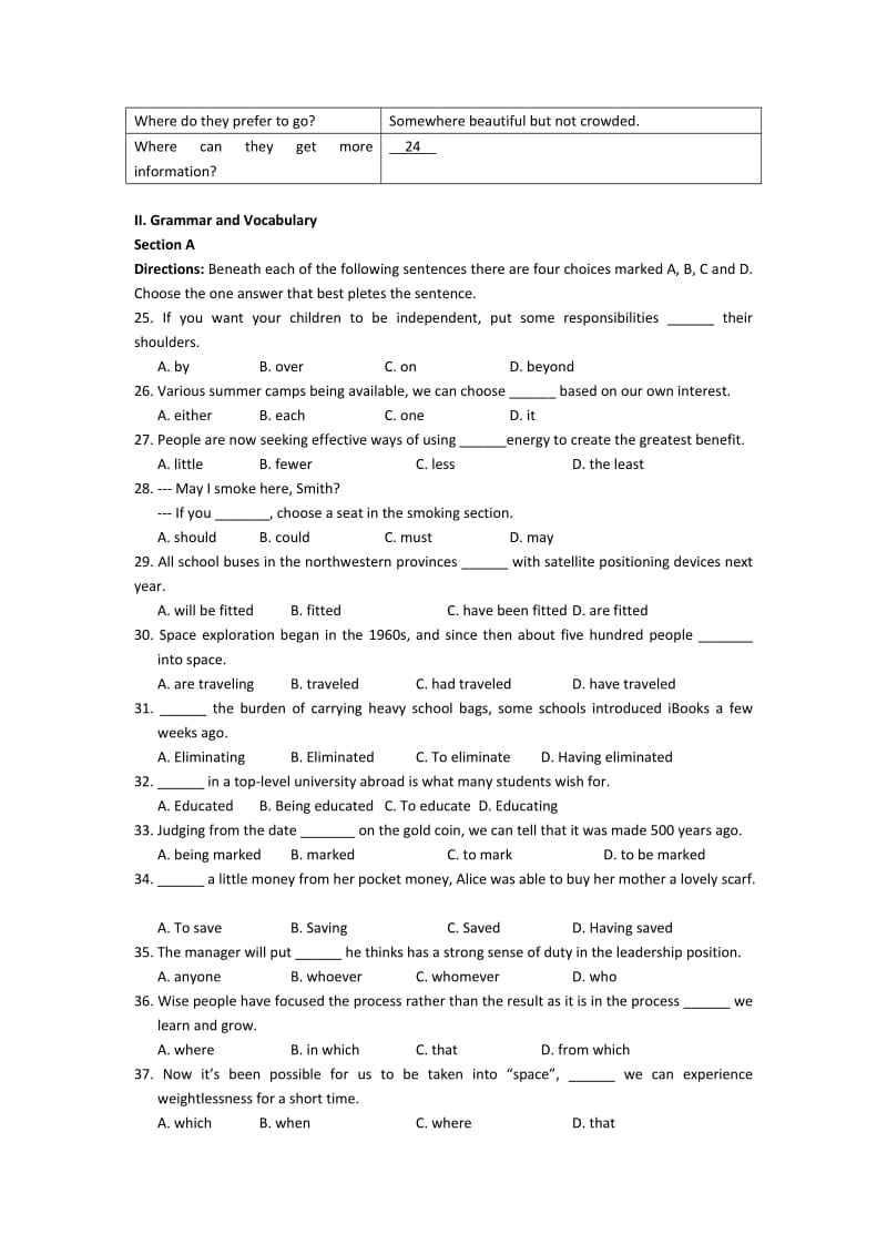 2019-2020年高三第二次模拟英语试题.doc_第3页