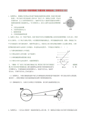 2019-2020年高考物理 專題訓(xùn)練 曲線運(yùn)動(dòng)、萬(wàn)有引力（5）.doc