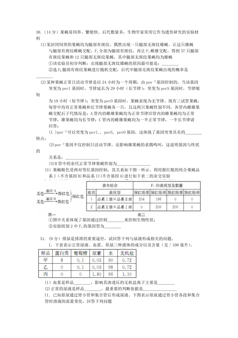 2019-2020年高考理综模拟卷（二）.doc_第3页