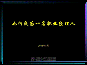 職業(yè)經(jīng)理培訓(xùn)講義.ppt