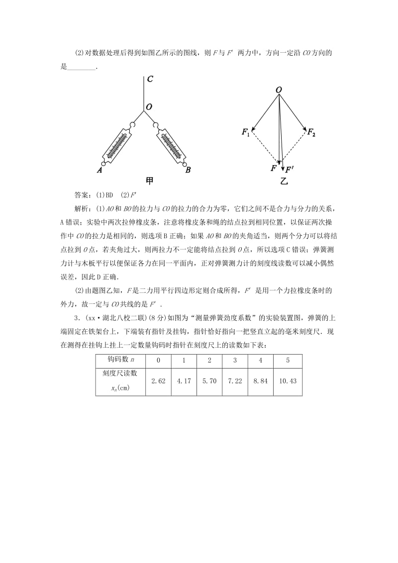 2019年高考物理二轮复习 力学实验提能专训.doc_第2页