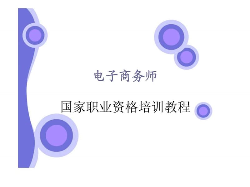 电子商务师国家职业资格培训教程.ppt_第1页