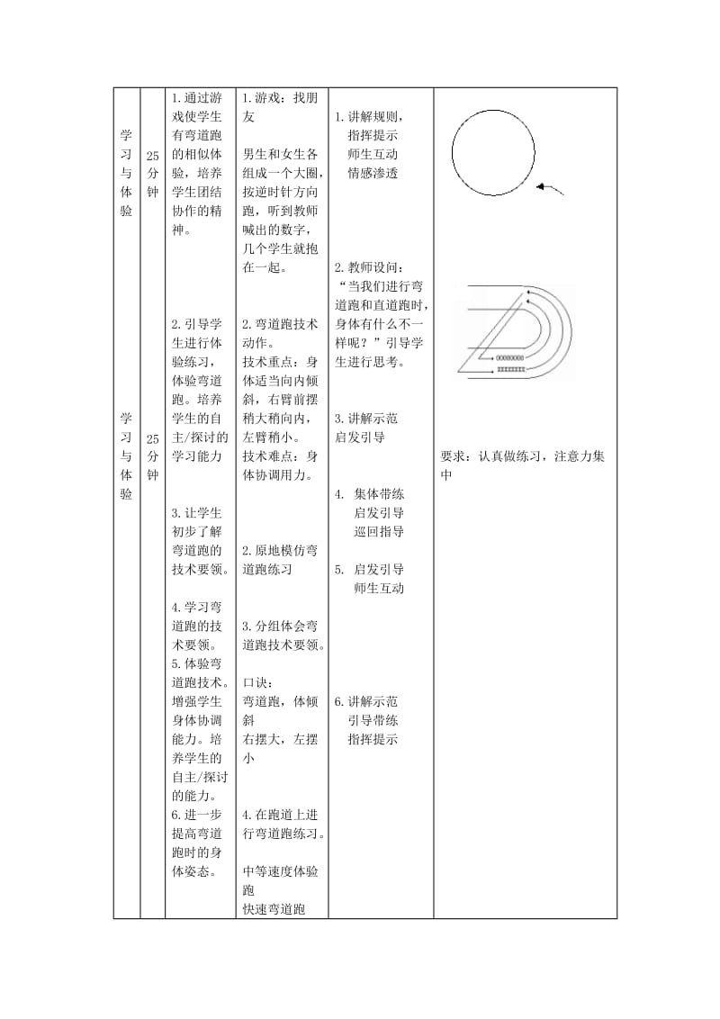 四年级体育下册 弯道跑教学设计.doc_第2页