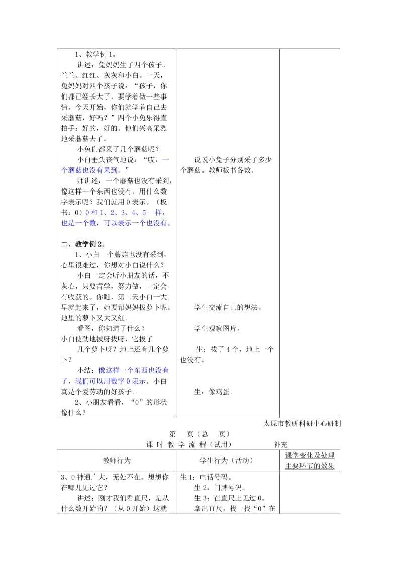 一年级数学上册 第5单元《认识10以内的数》0的认识教案 苏教版.doc_第2页