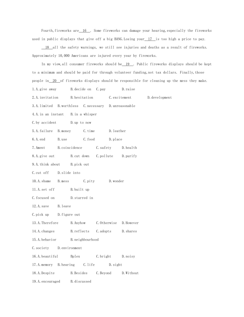 2019-2020年高考英语一轮复习第一部分教材课文要点Module6WarandPeace夯基提能作业外研版选修.doc_第3页