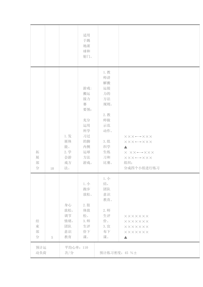 四年级体育下册 脚背正面弹踢教案.doc_第3页