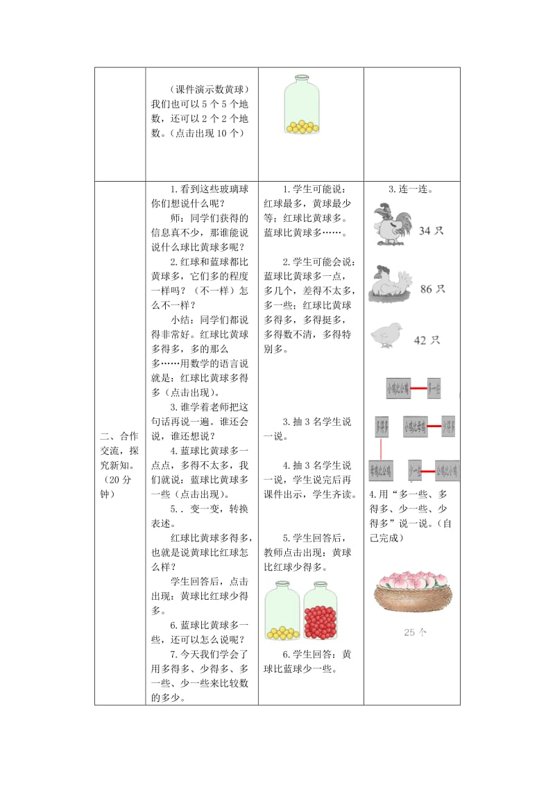 一年级数学下册 第4单元 100以内数的认识 第6课时 比多少教案 新人教版.doc_第3页