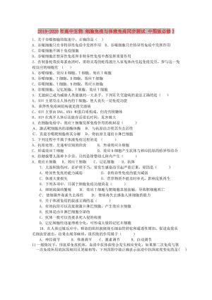 2019-2020年高中生物 細胞免疫與體液免疫同步測試 中圖版必修3.doc