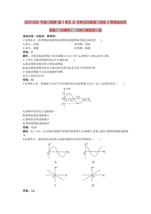 2019-2020年高二物理 第9單元45分鐘過關(guān)檢測（訓練8 簡諧運動的圖象）（有解析） 大綱人教版第二冊.doc