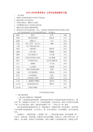 2019-2020年高考語文 文學(xué)作品閱讀教學(xué)方案.doc