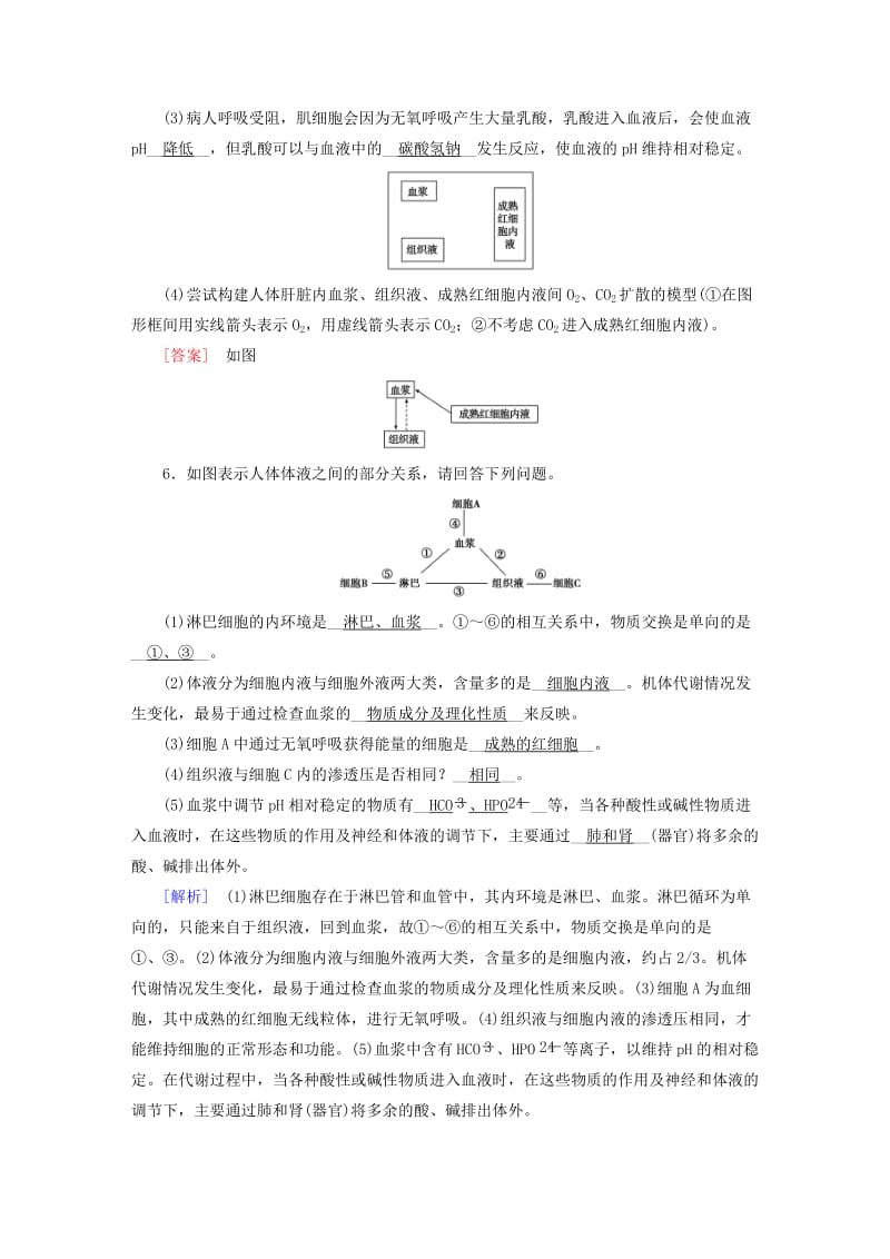 2019-2020年高中生物第一章人体的内环境与稳态第2节内环境稳态的重要性训练新人教版.doc_第2页