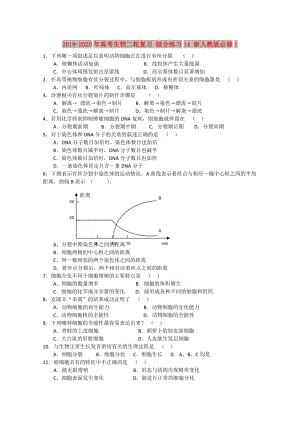 2019-2020年高考生物二輪復(fù)習(xí) 綜合練習(xí)14 新人教版必修1.doc