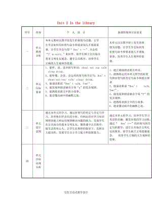 三年級(jí)英語下冊 Unit 2 In the library教案 牛津譯林版.doc