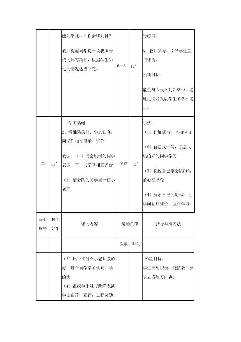 五年级体育下册 单脚内侧踢毽子教案.doc_第2页