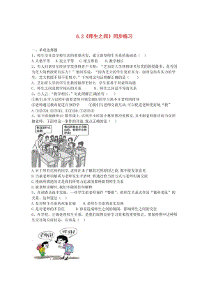 六年級道德與法治全冊 第三單元 師長情誼 第六課 師生之間 第2框《師生之間》同步練習 新人教版五四制.doc