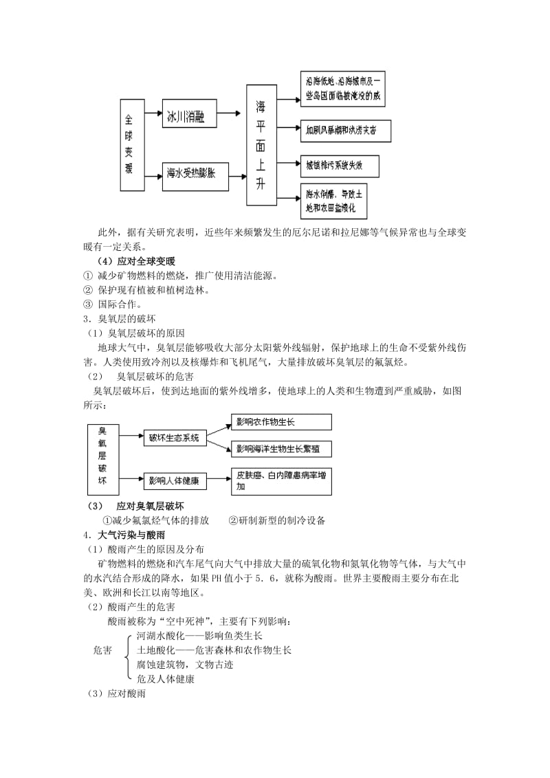 2019-2020年高中地理 人类面临的主要环境问题教案 中图版必修2.doc_第2页