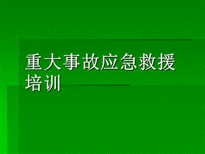 重大事故應(yīng)急救援培訓(xùn).ppt