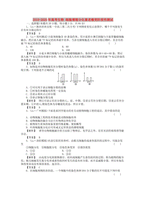 2019-2020年高考生物 細(xì)胞增殖分化衰老癌變階段性測試.doc