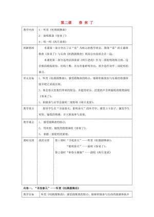 2019春三年級(jí)音樂下冊(cè) 第2課《春來了》教案 湘藝版.doc