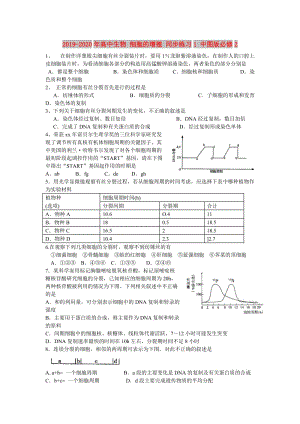 2019-2020年高中生物 細(xì)胞的增殖 同步練習(xí)1 中圖版必修2.doc