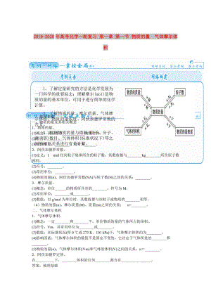 2019-2020年高考化學(xué)一輪復(fù)習(xí) 第一章 第一節(jié) 物質(zhì)的量　氣體摩爾體積.doc