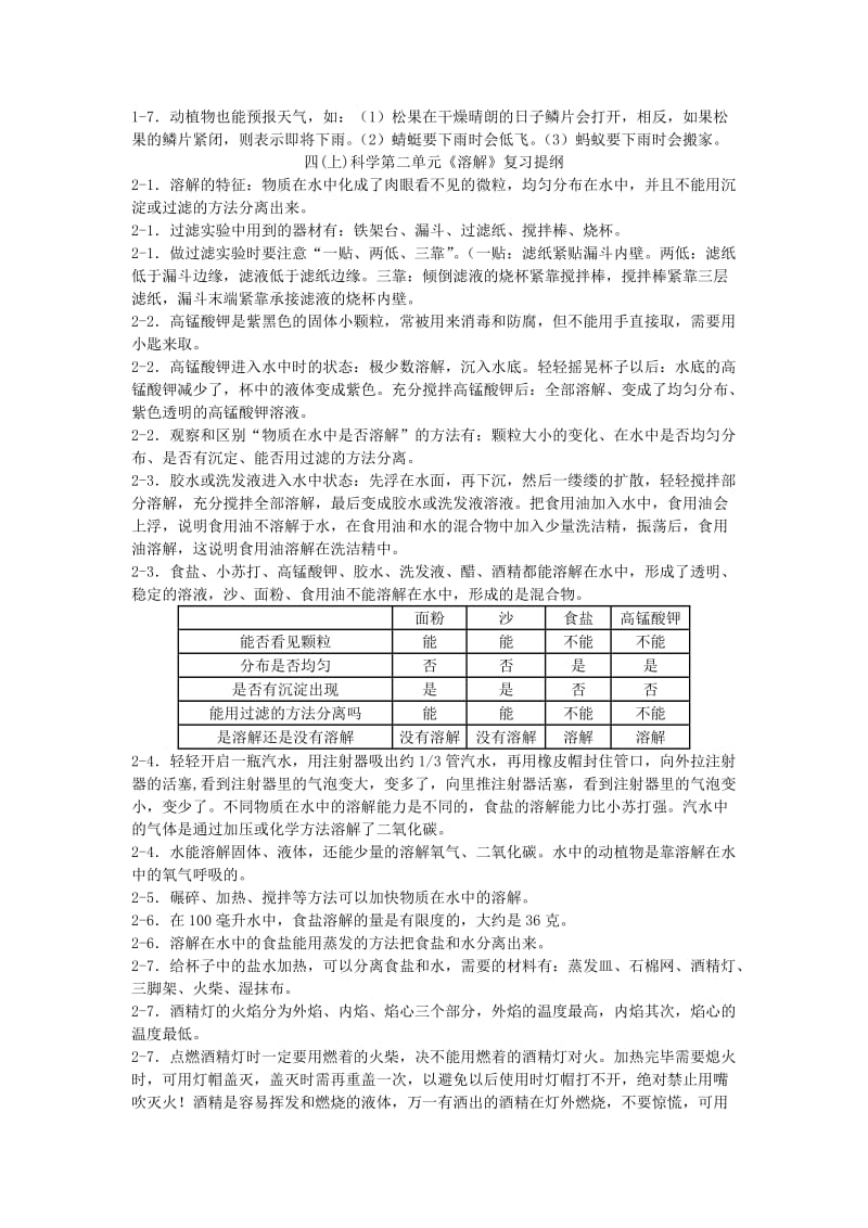 四年级科学上册 期末复习重点知识归纳 教科版.doc_第2页