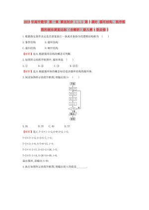 2019年高中數(shù)學(xué) 第一章 算法初步 1.1.2 第3課時(shí) 循環(huán)結(jié)構(gòu)、程序框圖的畫法課堂達(dá)標(biāo)（含解析）新人教A版必修3.doc