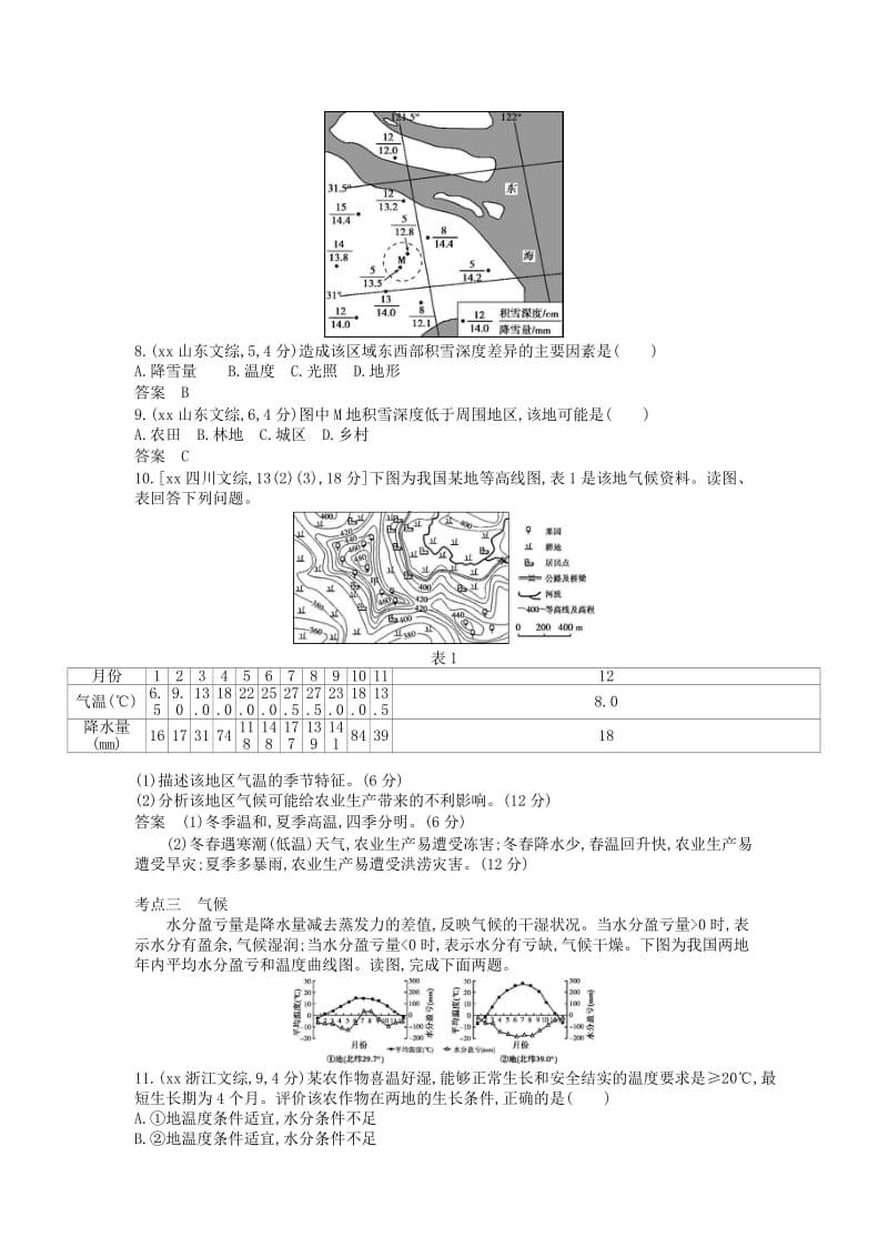 2019年高考地理 分类汇编 第四单元 第二节 大气环流和气候（B版）.doc_第3页