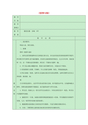 2019春五年級(jí)音樂下冊(cè) 第9課《彼得與狼》教案 湘藝版.doc