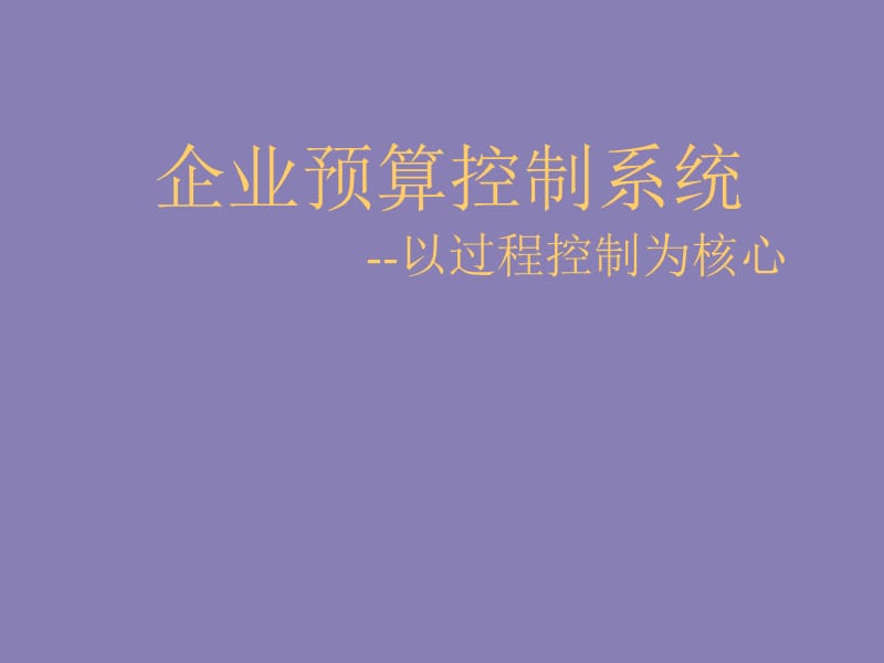 财务总监培训教程企业预算控制系统.ppt_第1页