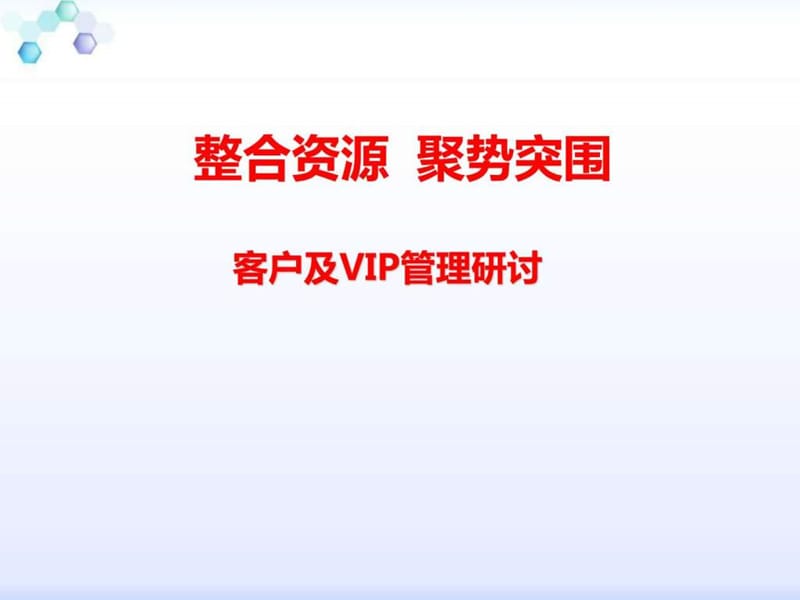 客户及VIP管理研讨会.ppt_第1页