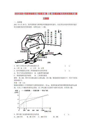 2019-2020年高考地理大一輪復(fù)習(xí) 第1講 交通運(yùn)輸方式和布局練習(xí) 新人教版.doc